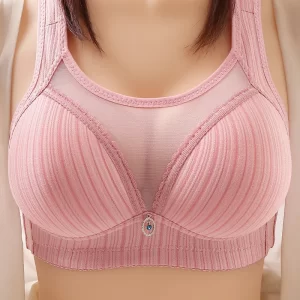 Plus size women's bra sexy bustier without steel ring push up comfortable breathable adjustable back three rows of underwear